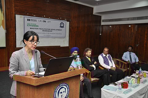 Mei Kwei Barker, Director, South India, British Council launches the Active Citizens Programme