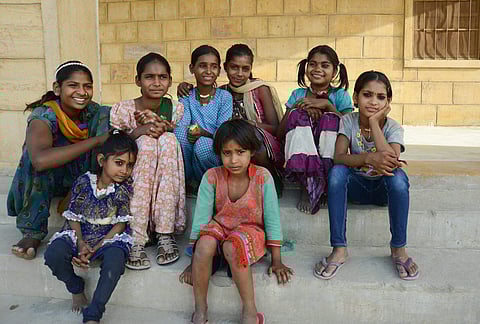 HELPING HAND: Tamara founded the Sunflower Learning Centre in Jaisalmer