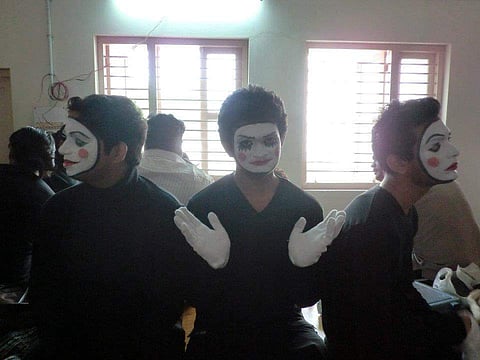Siddharth during one of his acts