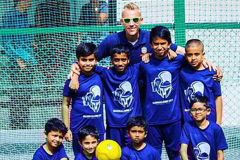 The football club is open to kids from all backgrounds