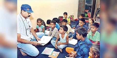 After four-five days of cajoling, they agreed to study and came with their two other brothers (Pic: EPS)
