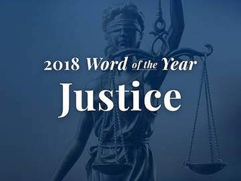 Searches for 'justice' throughout the year, when compared to 2017, were up 74 percent on the site