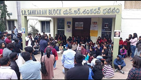 The students said that there have been positive developments about the rest of their demands (Pic: Varsha Priyadarshini)