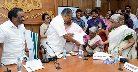 The certificate was handed to Karthiyani Amma by Chief Minister Pinarayi Vijayan