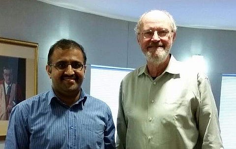 Dr Subramanian with Nobel Laureate Prof Robert Grubbs