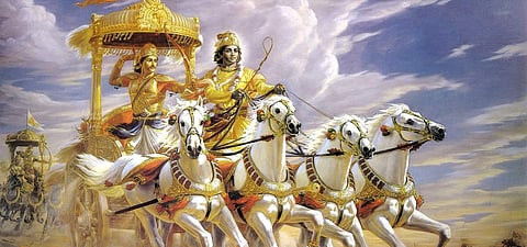 The sexagenarian artist plans to inscribe the Gita into a single handmade notebook in three different languages (Representative image) | www.bhagvadgita-us