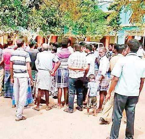 The mob attacked the teacher on Monday who was rescued by the local police only to be detained for the act