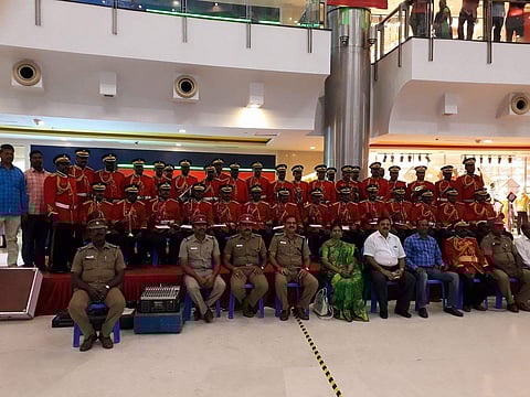 The Chennai police band had recently played at a mall during a festive season | Shakar Pappu/ Facebook