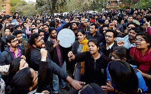 A film screening at the Jawaharlal Nehru University on the contentious issue of 'love jihad' was disrupted by a few students' groups