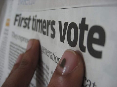 The FB page YoungIndian is encourage the youth to vote | AFP