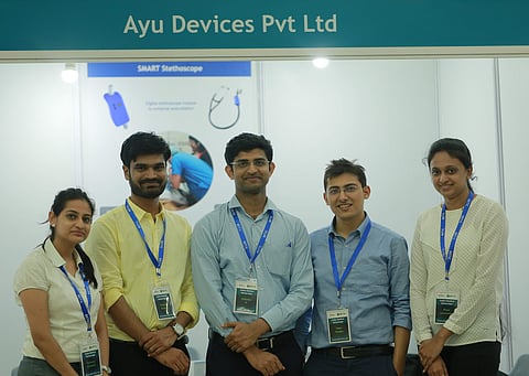 AyuLynk is a device which can be attached to a conventional stethoscope to make it a digital stethoscope