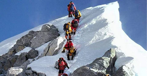 Students conquering the Everest after a grueling training and selection process