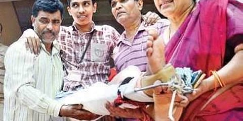 Ruman Shariff, after the accident, had written the SSLC exams by lying down on the floor, with the help of a scribe