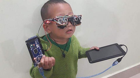 An youth from Arunachal Pradesh made goggles for the blind