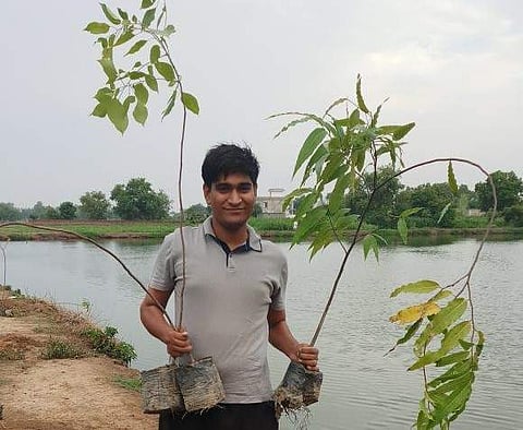 The 25-year-old from a little village in UP, works a full time job and revives dying lakes by raising awareness about water conservation