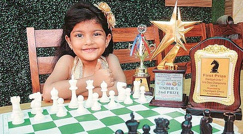 The four-year-old chess champion hails from Chandigarh