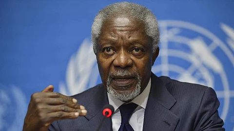 Annan was the first black African to take up the role of the world's top diplomat