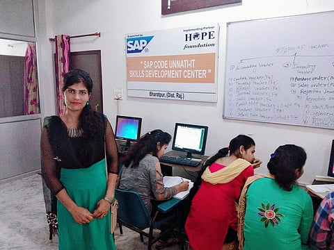 After the training programme, Deepa's salary increased from Rs 3,000 to Rs 7,000