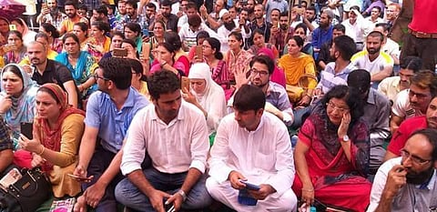 A snap from the protest