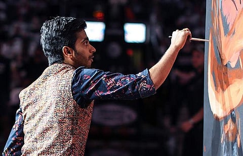 The 35-year-old artist says that he gathered all his confidence from painting and that had an effect in other aspects of his life as well (Pic: Vilas Nayak)