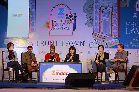 The JLF panel consists of several award-winning authors and writers