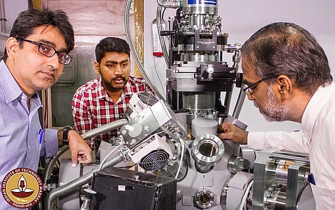 The work was performed by Jyotirmoy Ghosh and colleagues under the guidance of Prof. Thalappil Pradeep and Dr. Rajnish Kumar (Pic: IIT Madras)