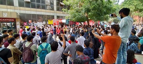 The students were issued the notices because they were protesting against Israel being a country partner for an event on campus