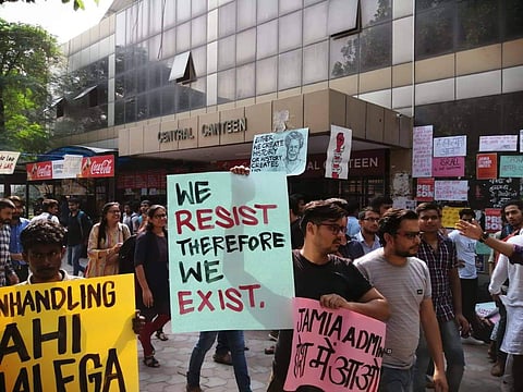 The students have been protesting for the withdrawal of the show-cause notice for 8 days