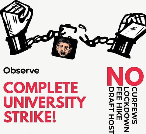 JNU strike poster | Pic: Twitter