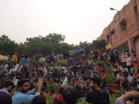 Large scale protests have been taking place in the University
