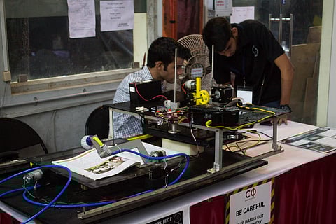 A CFI Team with their project, which will be showcased during CFI Open House 2019