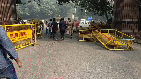 A scene from the protests on November 11|Pic: JNUSU