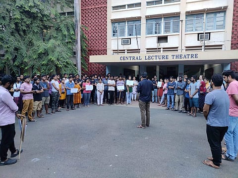 Students held a protest on Thursday