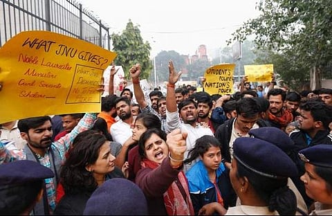 JNU students at a recent protest
