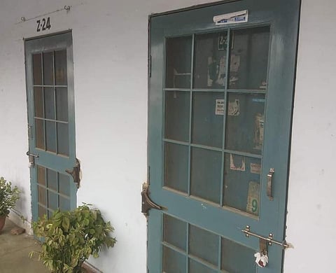 The hostel rooms at AMU sealed| Pic: AMUSU
