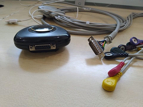 The ECG Device developed by IIT Hyderabad researchers (Pic: IIT Hyd)