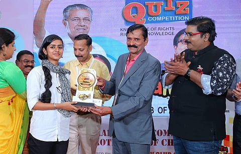 Aleena won first prize for Sanskrit elocution and Arabic recitation