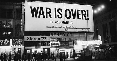 A scene from the days of America asking for an end to the war in Vietnam