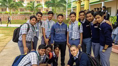 Ramakanta Biswal with students | (Pic: Ramakanta Biswal)