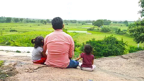 The twins with their father | (Pic: Chirag Mehta)