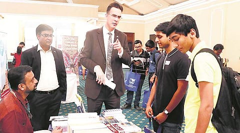 Students at a education fair| Representational Image