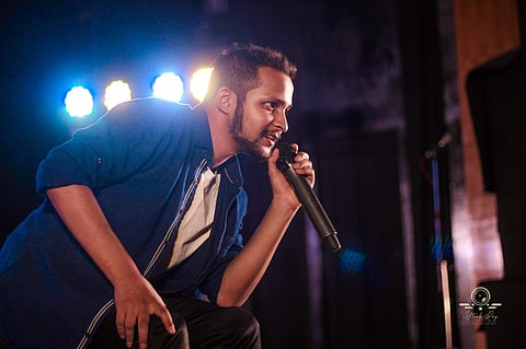 Satyabrat performing during a show | (Pic: Satyabrat Mohapatra)