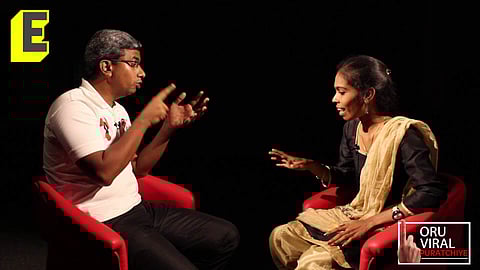 Student leader, V Seetha, Makkal Needhi Maiam's candidate R Rangarajan