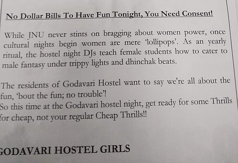 The students have put up posters on campus with their message (Pic: Abhiruchi Ranjan)