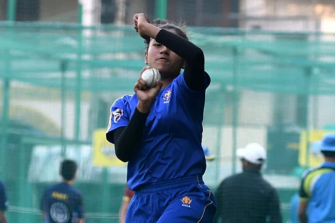 Nagma Rahman Sharieff is a 16 year old cricketer from Bengaluru (Pic: Pushkar V )