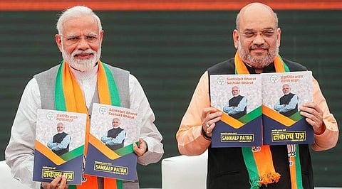 The Bharatiya Janata Party (BJP) on Monday released its manifesto called 'Sankalp Patra'