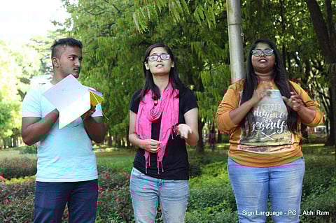 Vidushi and her teammates during a workshop