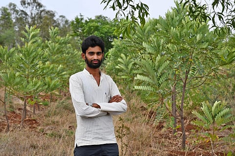 Chidananda Murthy has planted thousands of saplings in Doddaballapura town and forest (Pics: Pushkar V/Express)