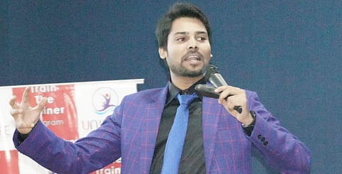 Venu Kalyan during a talk | (Pic: Venu Kalyan)