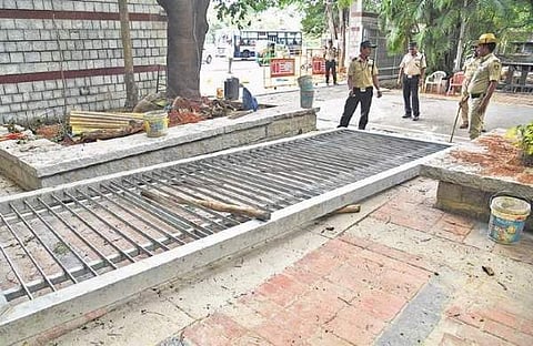 The gate that killed the security guard